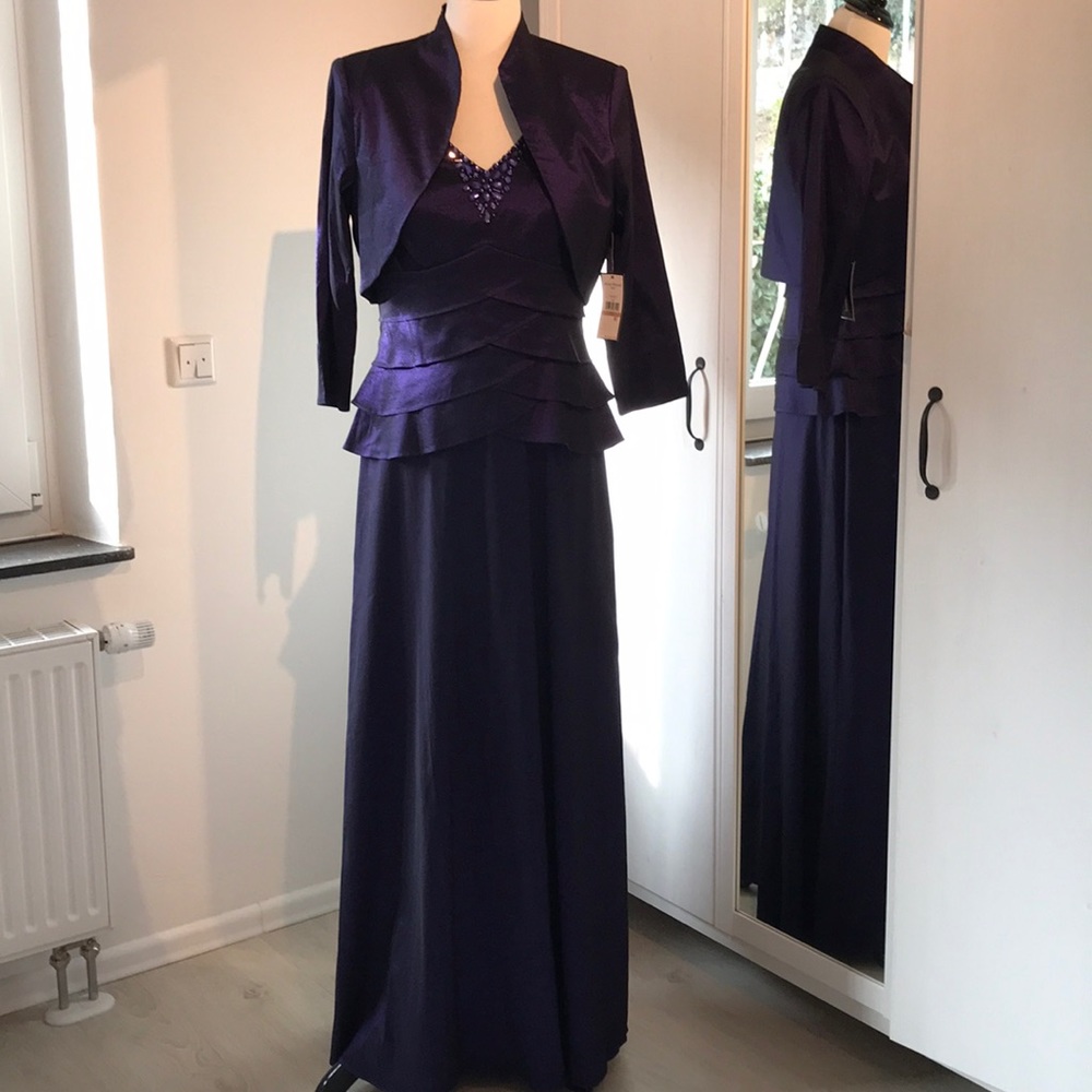 NWT Jessica Howard formal purple dress w/jacket